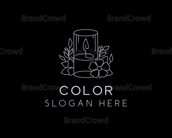 Floral Scented Candle Spa Logo
