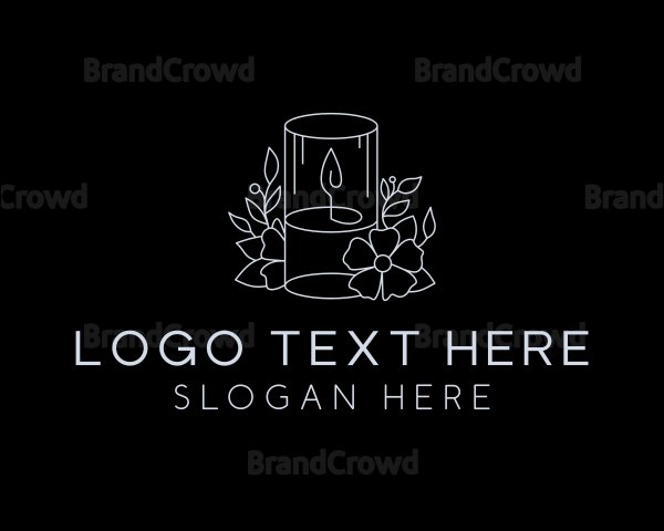 Floral Scented Candle Spa Logo
