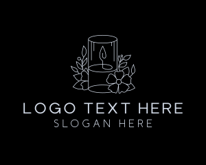 Floral Scented Candle Spa Logo