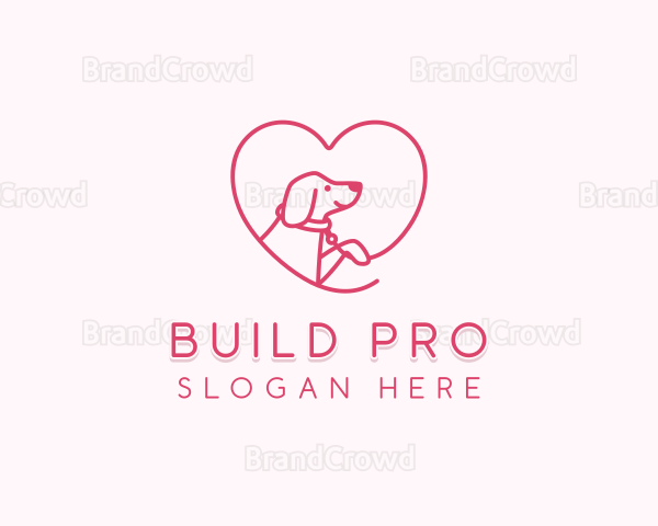 Heart Dog Puppy Vet Logo