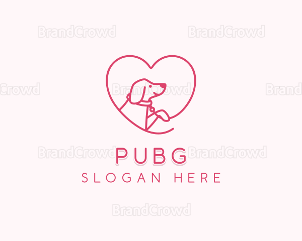 Heart Dog Puppy Vet Logo