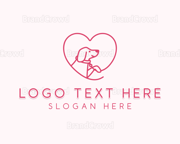 Heart Dog Puppy Vet Logo