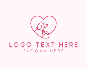 Heart Dog Puppy Vet Logo