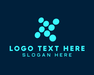 Internet - Modern Technological Dots logo design