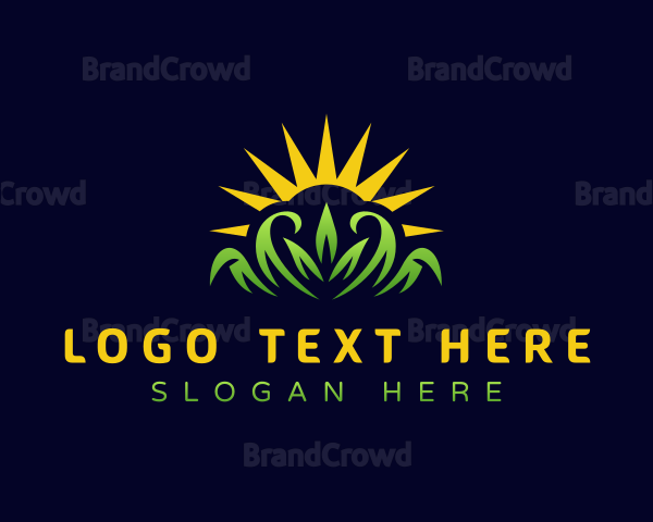 Lawn Grass Landscaping Logo