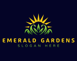 Lawn Grass Landscaping logo design