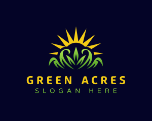 Lawn Grass Landscaping logo design