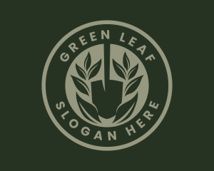 Garden Plant Shovel logo design