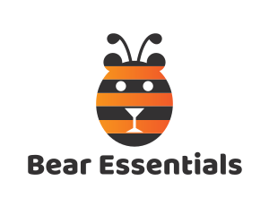 Bear - Bear Bee Stripes logo design