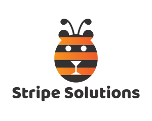 Bear Bee Stripes logo design