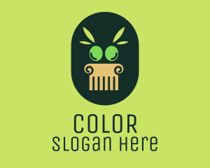 Vegan - Greek Green Olives logo design