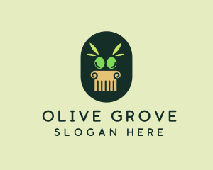 Greek Green Olives logo design