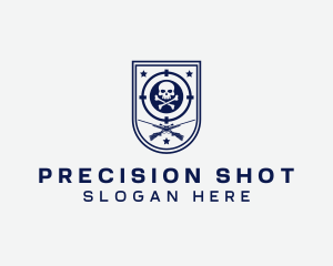 Rifle - Target Sniper Rifle logo design