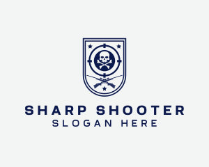 Rifle - Target Sniper Rifle logo design