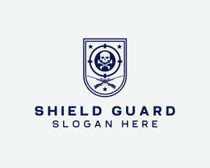 Skull - Target Sniper Rifle logo design