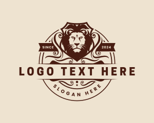 Luxurious - Shield Lion Crest logo design