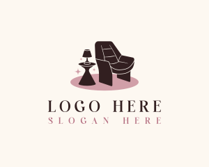 Upholstery - Chair Lamp Furniture logo design