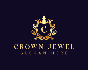 Shield Royalty Crown logo design