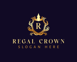 Shield Royalty Crown logo design