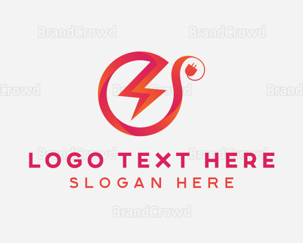 Electric Lightning Plug Logo