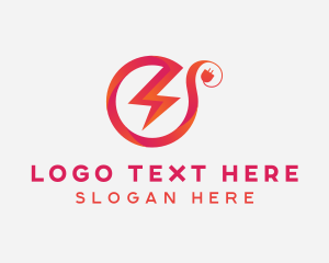 Lettermark - Electric Lightning Plug logo design