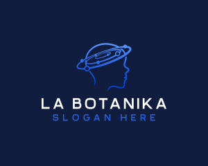 Planet - Human Brain Orbit logo design