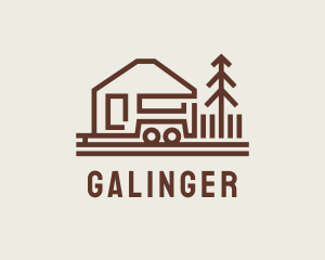 Truck - Camping Trailer House logo design