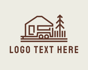 Truck - Camping Trailer House logo design