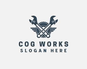 Mechanical Cog Wrench logo design