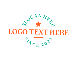 Arts And Crafts - Quirky Tilted Wordmark logo design