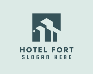 Condominium Hotel City Skyscraper logo design