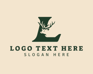 Letter L - Wild Deer Safari logo design