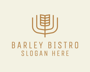 Barley - Brown Minimalist Wheat logo design