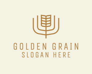 Wheat - Brown Minimalist Wheat logo design