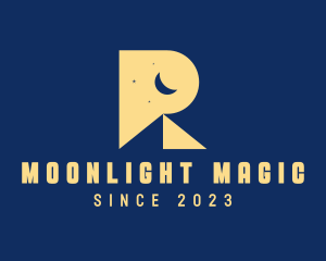 Nighttime - Night Letter R Observatory logo design