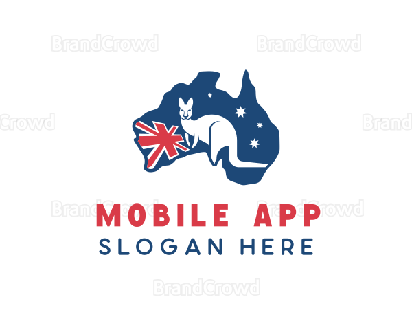 Wild Kangaroo Animal Logo