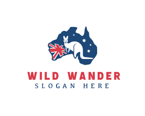 Wild Kangaroo Australia logo design