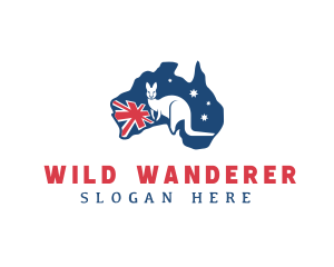 Wild Kangaroo Australia logo design