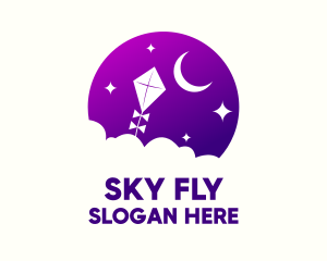 Purple Kite Sky logo design