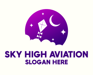 Purple Kite Sky logo design