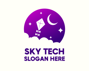 Purple Kite Sky logo design