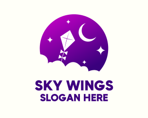 Purple Kite Sky logo design