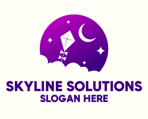 Purple Kite Sky logo design