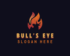 Bull Fire Barbecue logo design