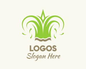 Field - Lawn Grass Crown logo design