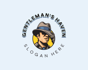 Male Detective Hat logo design