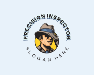 Inspector - Male Detective Hat logo design