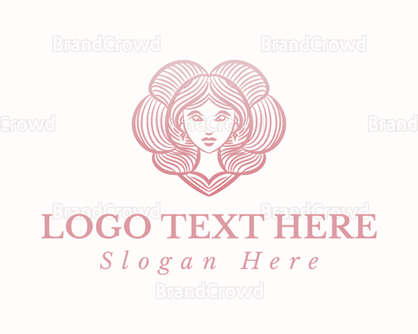 Pink Beauty Goddess Hair Logo