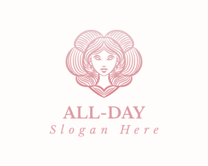 Skincare - Pink Beauty Goddess Hair logo design