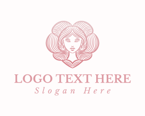 Goddess - Pink Beauty Goddess Hair logo design